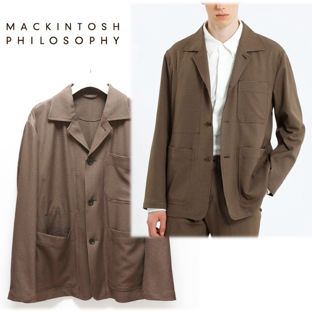 MACKINTOSH PHILOSOPHY(マッキントッシュフィロソフィー)の《マッキントッシュ》新品 薄手 ブリティッシュチェック カバーオール 38(M) メンズのジャケット/アウター(テーラードジャケット)の商品写真