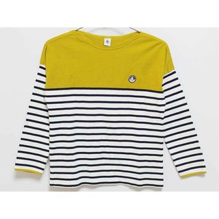 【春物 新入荷!】‡プチバトー/PETIT BATEAU‡152cm 長袖Tシャツ/長袖カットソー/ロンT カーキ×白【中古】子供服 キッズ kids ジュニア 男の子 春秋 tops 213042