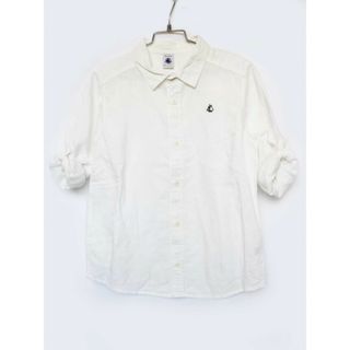 プチバトー(PETIT BATEAU)の【春物 新入荷!】[プチバトー/PETIT BATEAU]140cm 長袖Tシャツ 白 袖2way 麻混【中古】子供服 キッズ kids ジュニア 男の子 春秋 tops 213042(シャツ/カットソー)