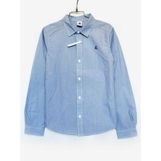 プチバトー(PETIT BATEAU)の【春物 新入荷!】[プチバトー/PETIT BATEAU]140cm 長袖Tシャツ ブルー×白【中古】子供服 キッズ kids ジュニア 男の子 春秋 tops 213042(シャツ/カットソー)