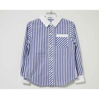 ファミリア(familiar)の【春物 新入荷!】〓ファミリア/familiar〓120cm  長袖シャツ 白×青【中古】 子供服 キッズ kids 男の子女の子 春  513042(シャツ/カットソー)