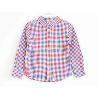 プチバトー(PETIT BATEAU)の【春物 新入荷】†プチバトー/PETIT BATEAU†110cm(5ans) 長袖シャツ 青×赤【中古】子供服 キッズ kids 男の子 女の子 春秋 tops 513042(シャツ/カットソー)