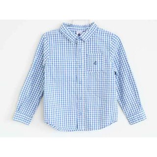 プチバトー(PETIT BATEAU)の【春夏物 新入荷】†プチバトー/PETIT BATEAU†110cm(5ans) 長袖シャツ 青×白 袖2way【中古】子供服 キッズ kids 男の子 女の子 春夏秋 tops 513042(シャツ/カットソー)