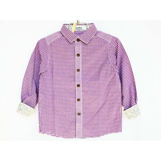 ファミリア(familiar)の【春物 新入荷!】[ファミリア/familiar]110cm 長袖シャツ 紫×白【中古】子供服 キッズ kids 男の子 春 tops 513042(シャツ/カットソー)