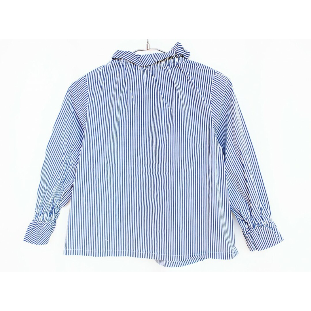 familiar(ファミリア)の【春物 新入荷!】[ファミリア/familiar]140cm 長袖ブラウス 白×紺【中古】子供服 キッズ kids ジュニア 女の子 春 tops 513042 キッズ/ベビー/マタニティのベビー服(~85cm)(シャツ/カットソー)の商品写真