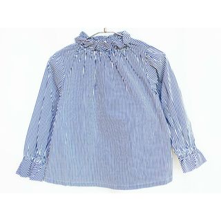 ファミリア(familiar)の【春物 新入荷!】[ファミリア/familiar]140cm 長袖ブラウス 白×紺【中古】子供服 キッズ kids ジュニア 女の子 春 tops 513042(シャツ/カットソー)