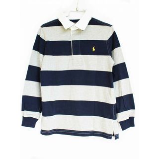 ラルフローレン(Ralph Lauren)の【春物 新入荷!】[ラルフローレン/Ralph Lauren]130cm 長袖ラガーシャツ 濃紺×グレー【中古】子供服 キッズ kids 男の子 春 tops 913042(シャツ/カットソー)