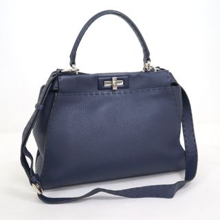 フェンディ(FENDI)の【FENDI】フェンディ ピーカブー セレリア 2WAYバッグ ネイビー レザー/md16019kw(その他)