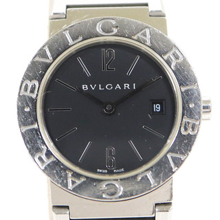 ブルガリ(BVLGARI)の【BVLGARI】ブルガリ ブルガリブルガリ 腕時計 デイト クォーツ SS×黒文字盤 BB26SS/kr12047ar(腕時計)