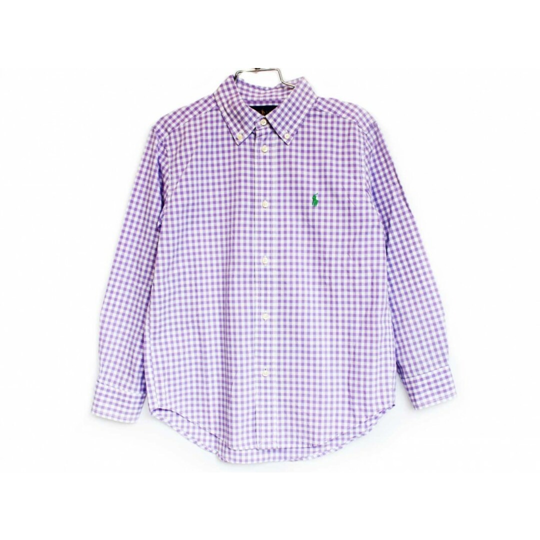 Ralph Lauren(ラルフローレン)の【春物 新入荷!】[ラルフローレン/Ralph Lauren]130cm 長袖シャツ 紫×白【中古】子供服 キッズ kids 男の子 春 tops 913042 キッズ/ベビー/マタニティのベビー服(~85cm)(シャツ/カットソー)の商品写真