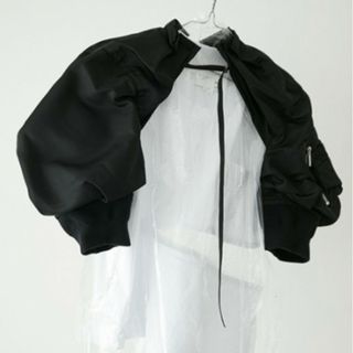 サカイ(sacai)のサカイ　ナイロンスリーブ　つけ袖　黒(その他)