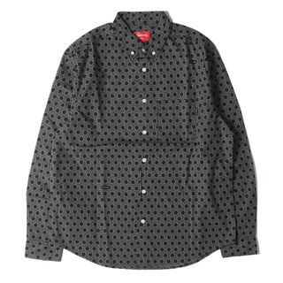 シュプリーム(Supreme)の新品 Supreme シュプリーム シャツ サイズ:S 19AW モノグラム ボタンダウン 長袖シャツ Monogram Shirt ブラック 黒 トップス カジュアルシャツ【メンズ】(シャツ)