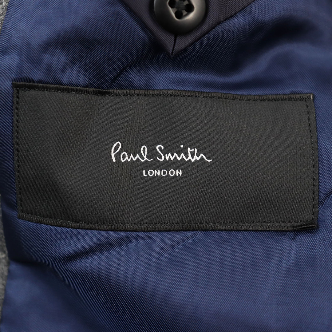 Paul Smith(ポールスミス)の未使用品○Paul Smith ポール・スミス PL-SL-34626 中綿入り 比翼仕立て チンストラップ付き チェスターコート/ウールコート グレー ウィンドウペンチェック柄 M 日本製 正規品 メンズ メンズのジャケット/アウター(チェスターコート)の商品写真