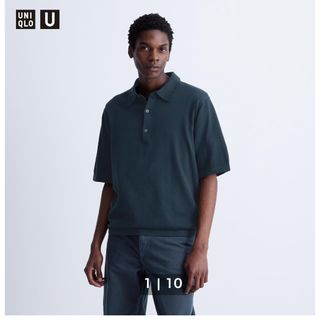 ユニクロ(UNIQLO)のニットポロシャツ（半袖）(ポロシャツ)