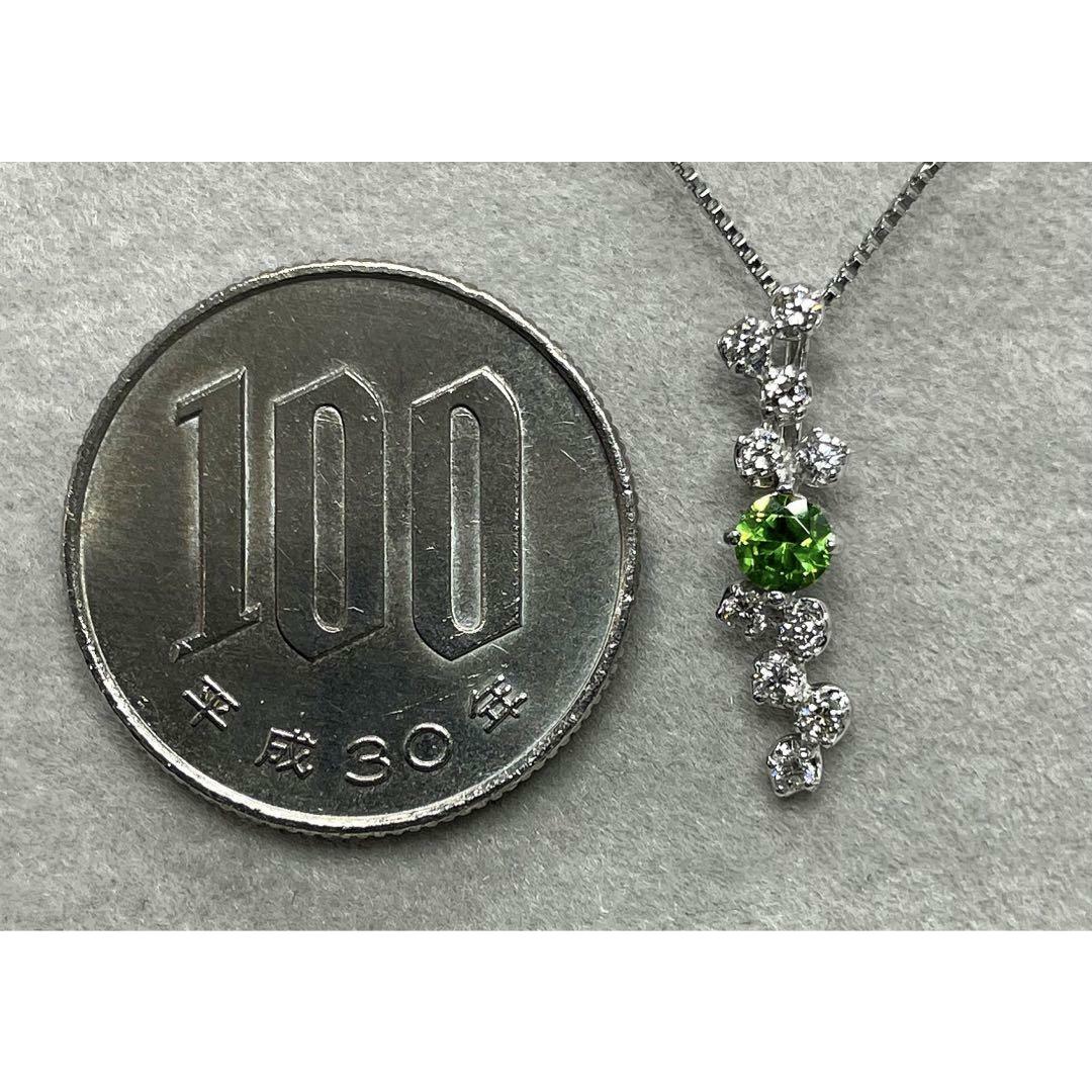 JC75★高級デマントイドガーネット0.25ct D K18WG ヘッド ソ付 レディースのアクセサリー(ネックレス)の商品写真