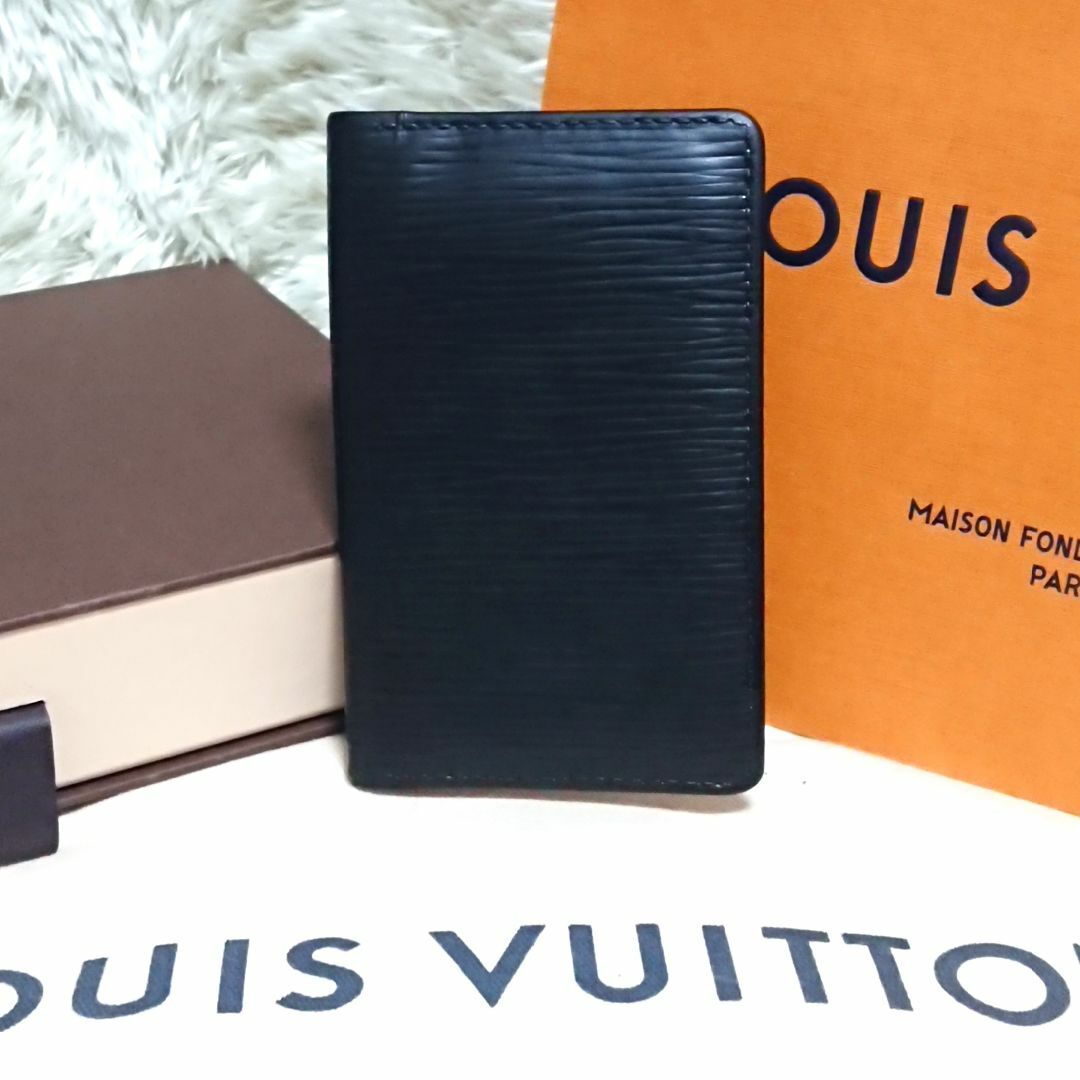 LOUIS VUITTON(ルイヴィトン)のルイヴィトン　オーガナイザードゥポッシュ　エピ　ブラック　名刺入れ　リペア品 メンズのファッション小物(名刺入れ/定期入れ)の商品写真