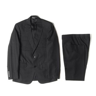 Dior HOMME ディオールオム サイズ:48R ピークドラペル シルク混 ウール 2B テーラード ジャケット & スリム タイト テーパード スラックス パンツ セットアップ スーツ アーカイブ 名作 Y2K ダークグレー イタリア製【メンズ】【中古】