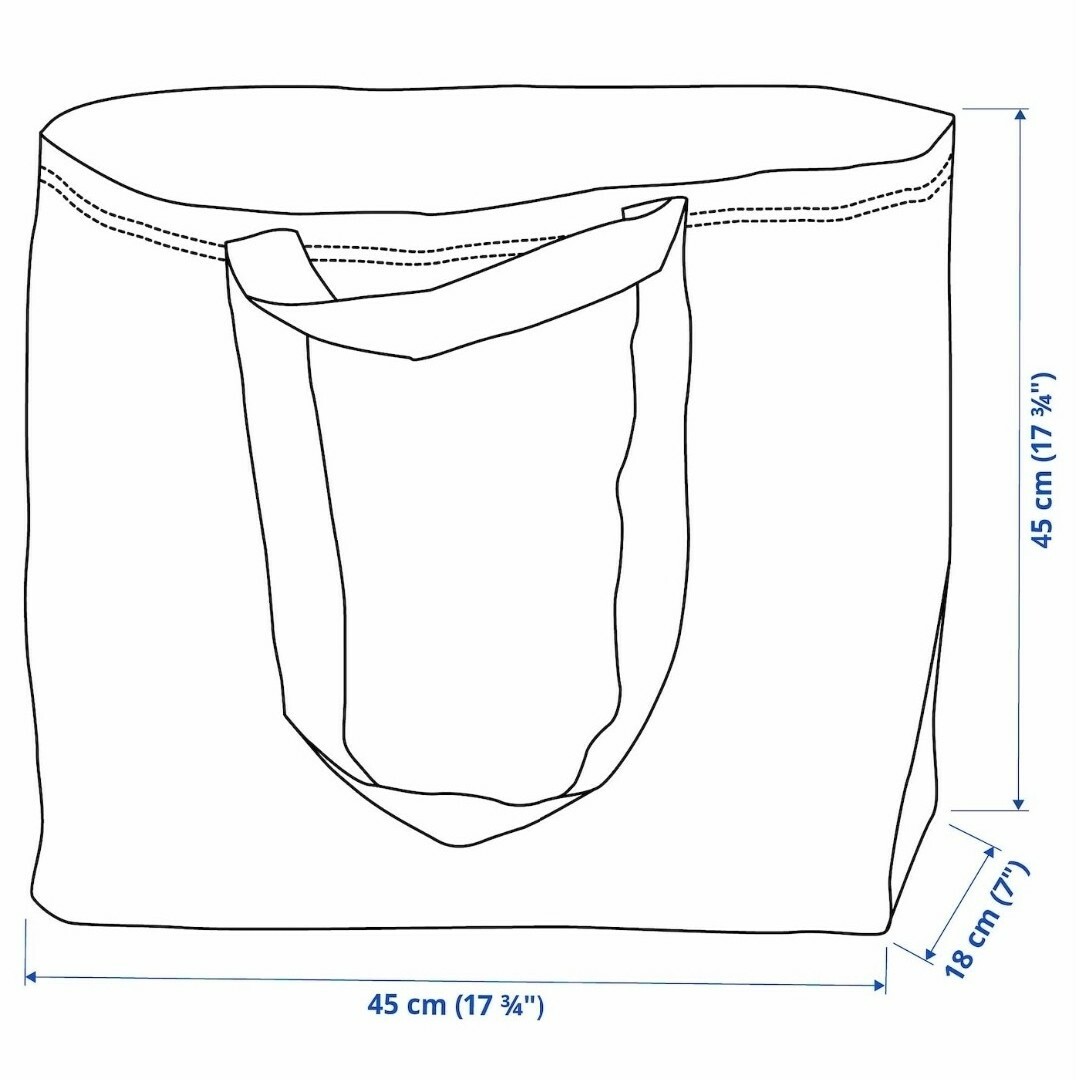 IKEA(イケア)の1-イケア IKEA GRÖDKOD グロードコード ２枚 キャリーバッグM白黒 メンズのバッグ(エコバッグ)の商品写真