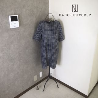 nano・universe - ナノユニバース♡1度着用　ツイードワンピース 