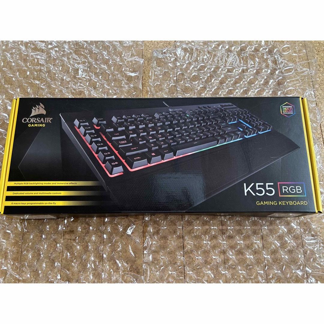 Corsair K55 RGB マクロボタン付き ゲーミングキーボード iCUE スマホ/家電/カメラのPC/タブレット(PC周辺機器)の商品写真