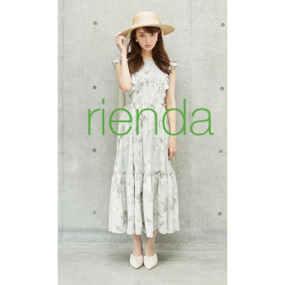 rienda(リエンダ)の本日限定価格！　rienda リエンダ プリーツコンビフリルSLVOP レディースのワンピース(ロングワンピース/マキシワンピース)の商品写真