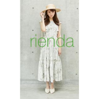 リエンダ(rienda)の本日限定価格！　rienda リエンダ プリーツコンビフリルSLVOP(ロングワンピース/マキシワンピース)