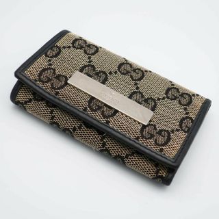 グッチ(Gucci)の正規品 グッチ Gucci 6連キーケース Key Case GGキャンバス 紺(キーホルダー)