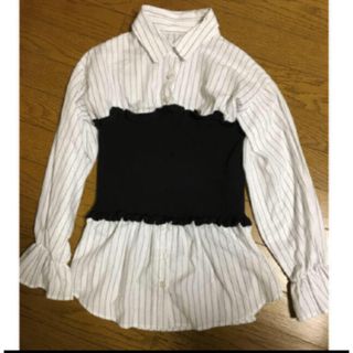 ザラ(ZARA)の♡本日限定お値下♡セレクトショップ購入 デザイン シャツ♡フリル M(シャツ/ブラウス(長袖/七分))