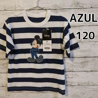 AZUL by moussy - 【AZUL】★新品タグ付★　ミッキー　ボーダー　Ｔシャツ　120cm