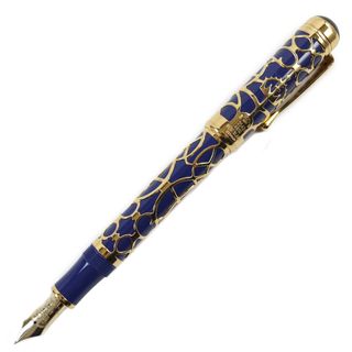 モンブラン(MONTBLANC)の極美品●MONTBLANC モンブラン パトロンシリーズ1995 プリンス・リージェント SV925 ペン先K18 3542/4810 Mニブ 万年筆 ゴールド ブルー(ペン/マーカー)