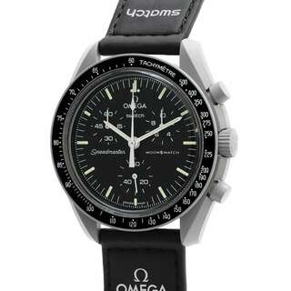 スウォッチ(swatch)のスウォッチ オメガ コラボ MISSION TO THE MOON SO33M100 Swatch 腕時計 メンズ 黒文字盤(腕時計(アナログ))