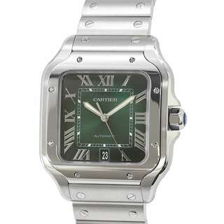 カルティエ(Cartier)のカルティエ サントス ドゥ カルティエ LM WSSA0062 Cartier 腕時計 グリーン文字盤(腕時計(アナログ))