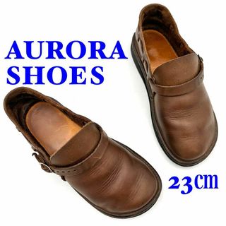 AURORA SHOES オーロラシューズ ミドルイングリッシュ ブラウン 23(ローファー/革靴)