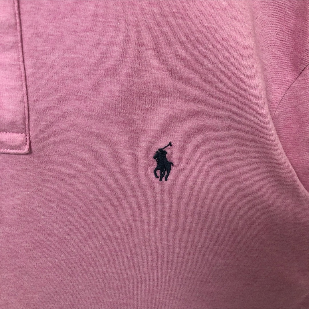 POLO RALPH LAUREN(ポロラルフローレン)のポロラルフローレン ポロシャツ 半袖 ピンク 刺繍ポニー Lサイズ 海外古着 メンズのトップス(ポロシャツ)の商品写真