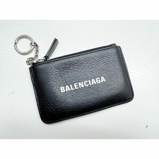 バレンシアガ(Balenciaga)のバレンシアガ　エブリデイ　ロゴ　キーリング付き　コインケース　黒(コインケース/小銭入れ)