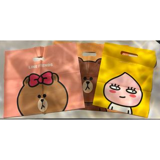 LINE FRIENDS 韓国　ショップ袋　ショップバッグ　ビニール袋(ショップ袋)