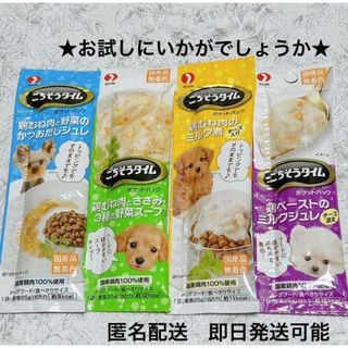 ペットライン(PETLINE)のごちそうタイム❤︎国産鶏肉100%❤︎食べきりサイズ❤︎4種類 25g×4本(ペットフード)