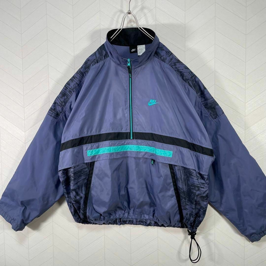 NIKE - 激レア 90s NIKE ハーフジップ ナイロン プルオーバー くすみ