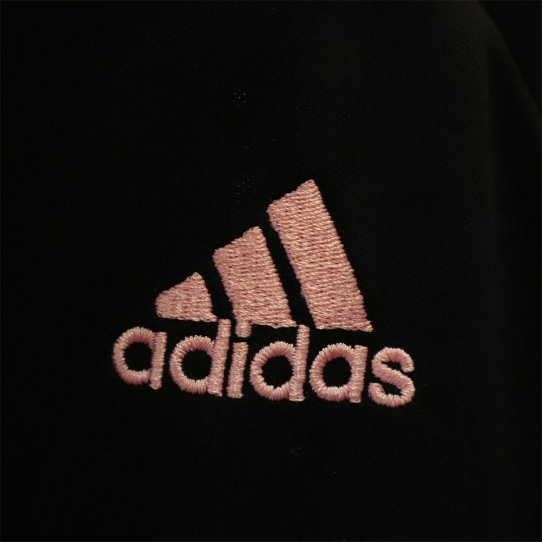 adidas(アディダス)のアディダス ロゴ刺繍 ジャージジャケット M ホワイト×ブラック adidas トラックジャケット レディース 古着 【240320】 レディースのジャケット/アウター(その他)の商品写真