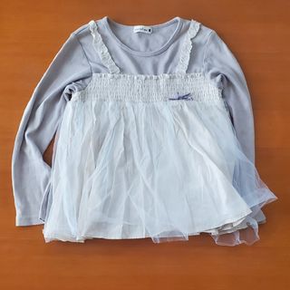 ブランシェス(Branshes)の【中古】ブランシェス　長袖　フリルシャツ　130(Tシャツ/カットソー)