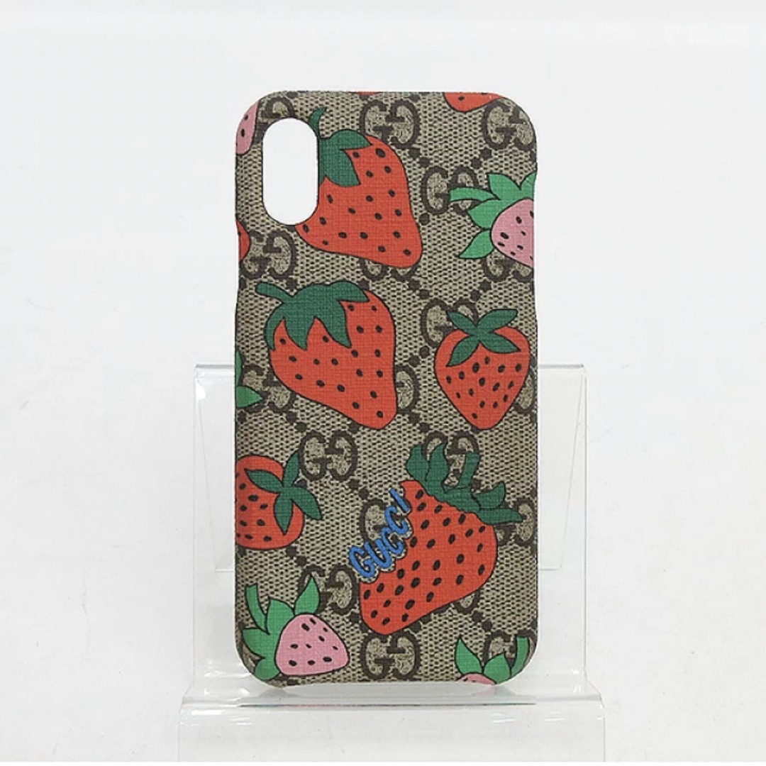 Gucci(グッチ)のGUCCI GGスプリーム ストロベリー iPhone X/XS スマホケース  スマホ/家電/カメラのスマホアクセサリー(iPhoneケース)の商品写真