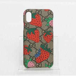 グッチ(Gucci)のGUCCI GGスプリーム ストロベリー iPhone X/XS スマホケース (iPhoneケース)