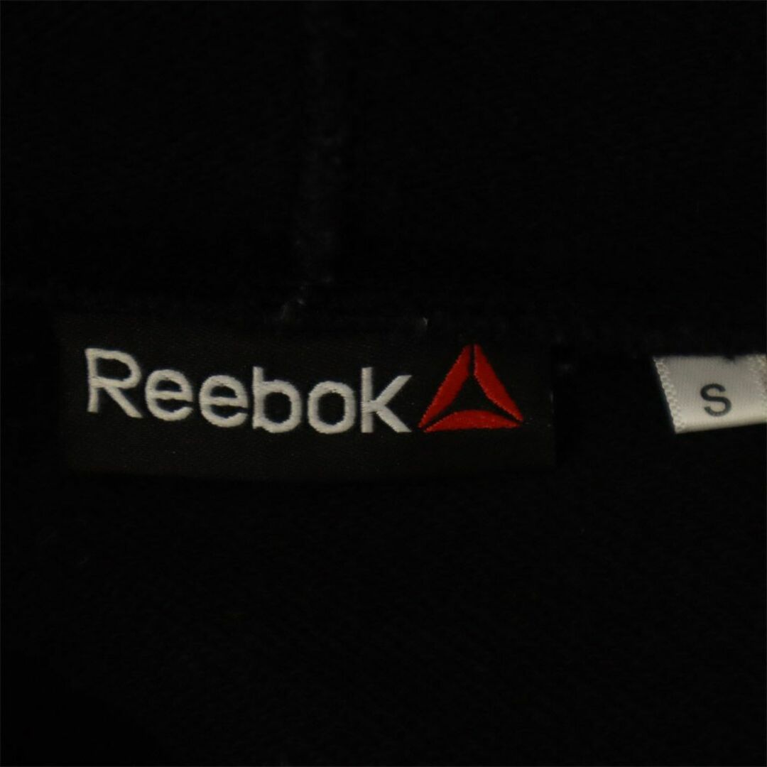 Reebok(リーボック)のリーボック ロゴプリント 長袖 スウェット ジップパーカー S ブラック Reebok ロゴプリント レディース 古着 【240320】 レディースのトップス(パーカー)の商品写真