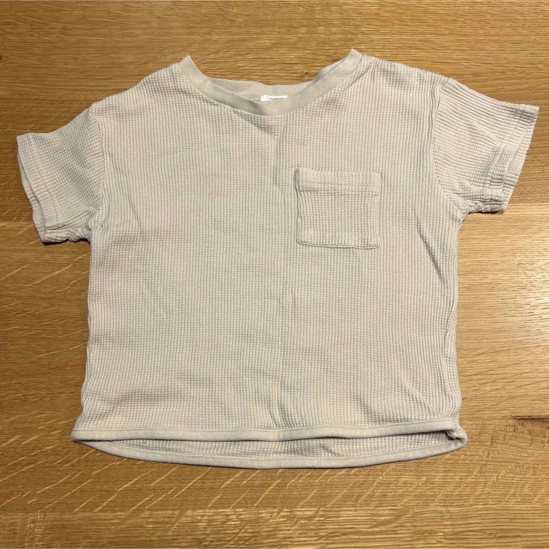 しまむら(シマムラ)のワッフルTシャツ　100 キッズ/ベビー/マタニティのキッズ服女の子用(90cm~)(Tシャツ/カットソー)の商品写真