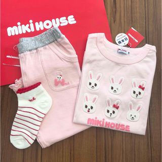 ミキハウス(mikihouse)の【お取置き中】ミキハウス 新品セットアップ 130(その他)