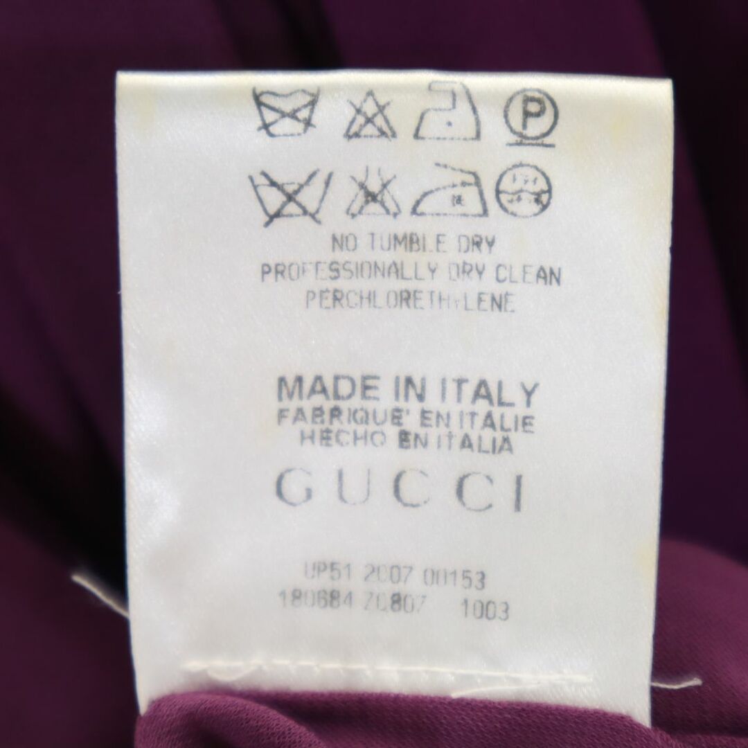 Gucci(グッチ)のグッチ イタリア製 ノースリーブ カットソー 38 パープル GUCCI レディース 古着 【240320】 メール便可 レディースのトップス(カットソー(半袖/袖なし))の商品写真