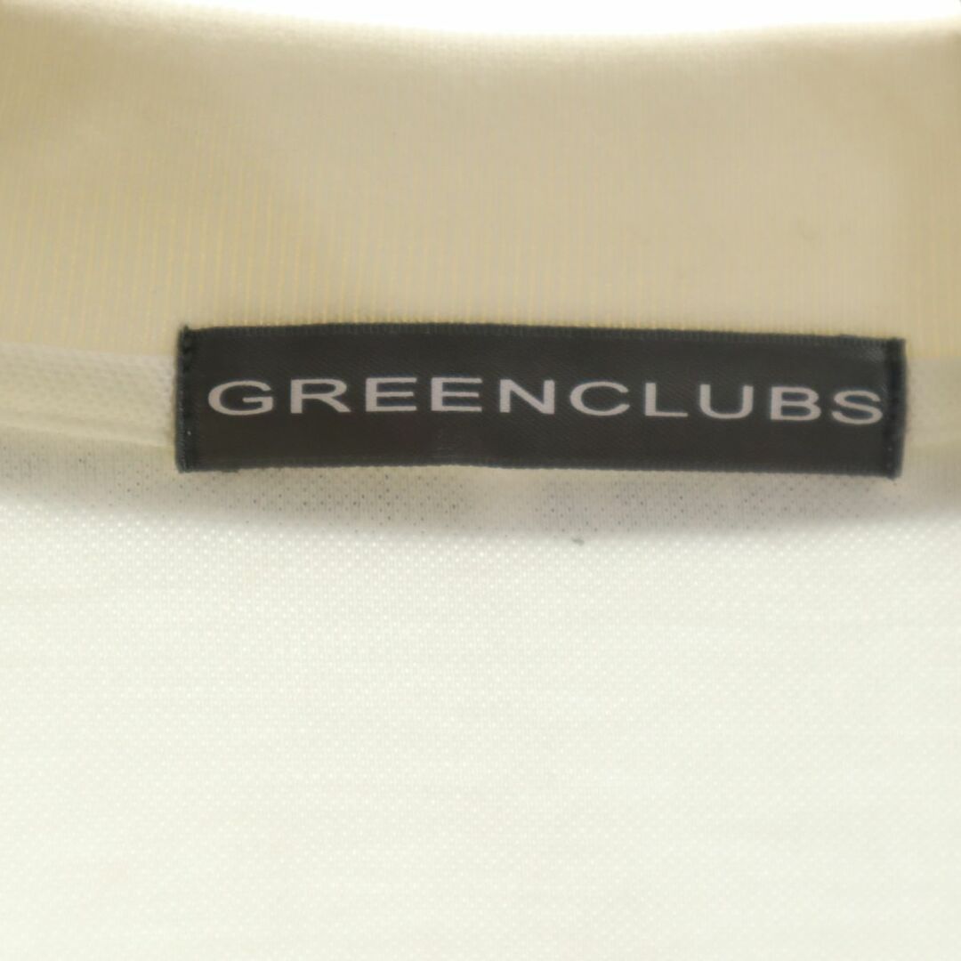 GREEN CLUBS(グリーンクラブ)のグリーンクラブ 半袖 ポロシャツ 5 ホワイト GREENCLUBS 鹿の子 メンズ 古着 【240320】 メンズのトップス(ポロシャツ)の商品写真