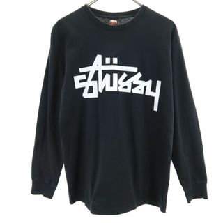 ステューシー(STUSSY)のステューシー 長袖 Tシャツ M ブラック STUSSY ロンT メンズ 古着 【240320】(Tシャツ/カットソー(七分/長袖))