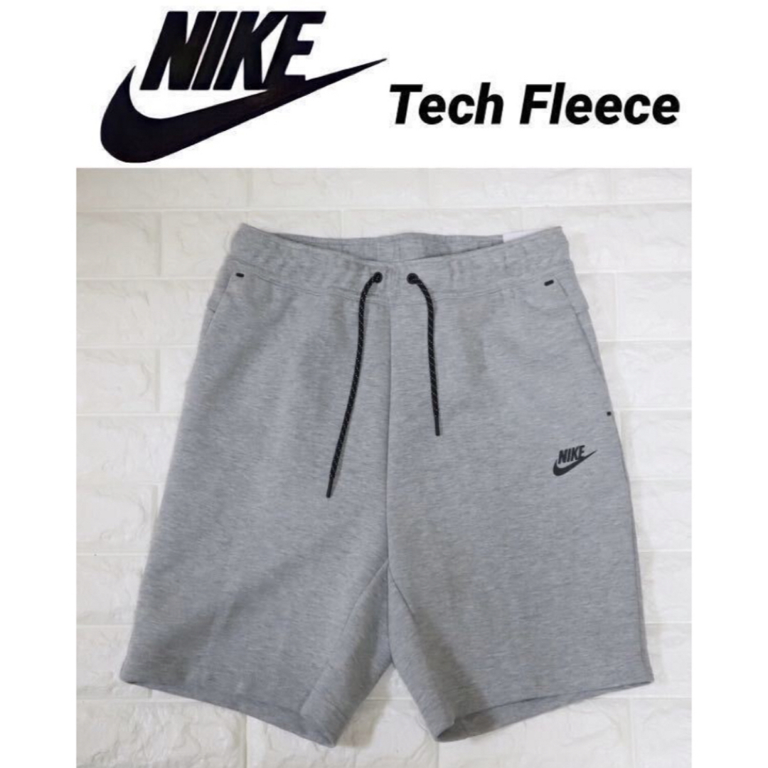 NIKE(ナイキ)の新品　Mサイズ　ナイキ　NIKE メンズ　テックフリース　ショートパンツ　グレー メンズのパンツ(ショートパンツ)の商品写真