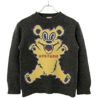 ヒステリックグラマー(HYSTERIC GLAMOUR)のHYSTERIC GLAMOUR ヒステリックグラマー 初期 90's ヒスベアーニットセーター グレー F 2NS-2200(ニット/セーター)